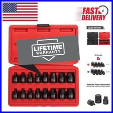 16-Piece Low Profile Hex Driver Set - 3/8 Inch Drive, SAE/Metric, ANSI Compliant
