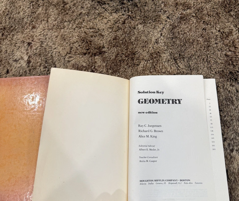 SOLUTION KEY & TEACHER’S EDITION - “Geometry New Edition” - By: Ray C. Jurgensen - Image 4 of 4