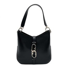 Borsa a tracolla Furla SIRENA Hobo in pelle nera 2 vie fibbia argento taglia S