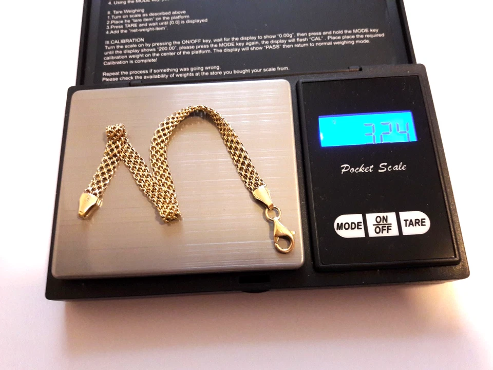 Goldarmband 585 Länge 20,5mm Breit 6 mm - Bild 4 von 4