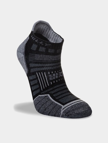 Hilly Twin Skin Socklet Running Socks Black Anti Blister Double Layer Run - Picture 2 of 7