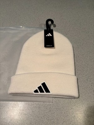 NWT....''Adidas'' Postseason Off-White Fold Beanie with Logo - WOMEN'S FIT
