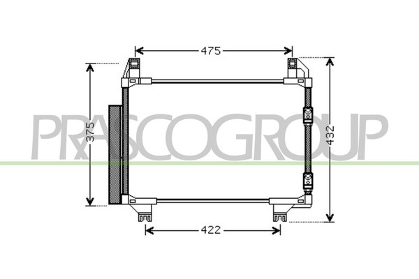 Prasco Kondensator Klimaanlage Aluminium Mit Trockner FüR Toyota Yaris 1.0-image