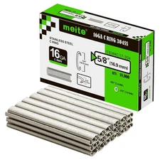 meite 16 Gauge 1/2" Hog Rings, 304 Stainless Steel Hog Ring Staples for Outdoor