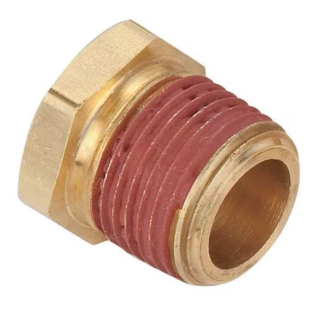 Parker Vs209p-8-4 Reducer Bushing Brass Reducing Bushing, 1/2 In Male Npt X 1/4