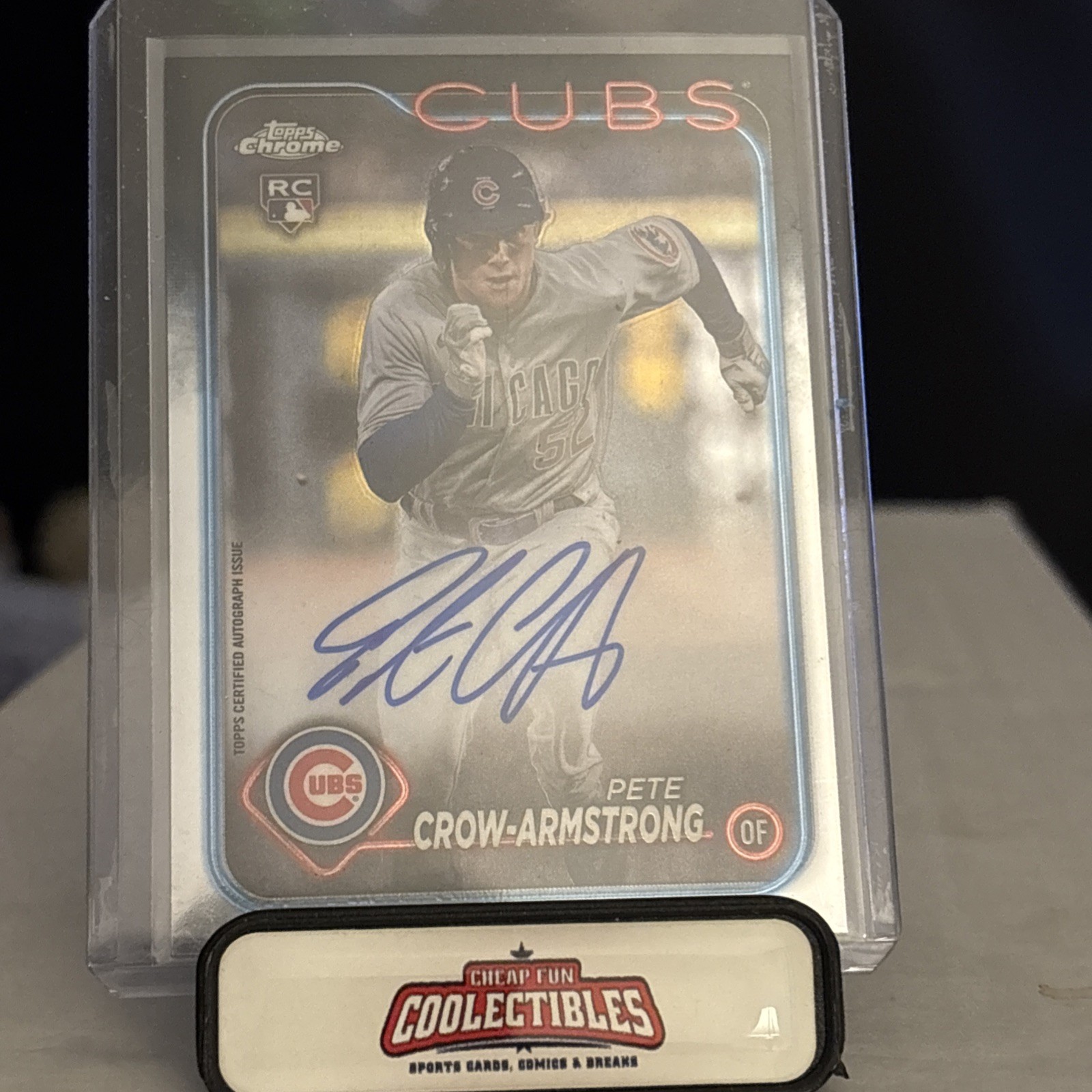 2024 Topps Chrome - Rookie Autographs Pete Crow-Armstrong #RA-PC (AU, RC) Cubs