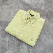 90s Vintage Polo Ralph Lauren Tennis Shirt Striped Short Sleeve Size M