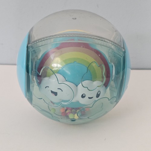 Fisher-Price Hello Sunshine Rattle Ball with Rainbow Colored Beads Baby Crawl - Picture 3 of 7