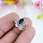 Black Onyx Gemstone 925 Sterling Silver Handmade Jewelry Ring Gift For