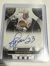 Martin Gelinas Auto /49 Canucks UD Engrained Icons On Card Autograph