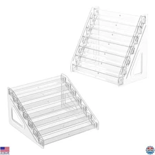 2-Pack 7-Tier Display Stand for Trading Cards, Collectibles & Business Cards