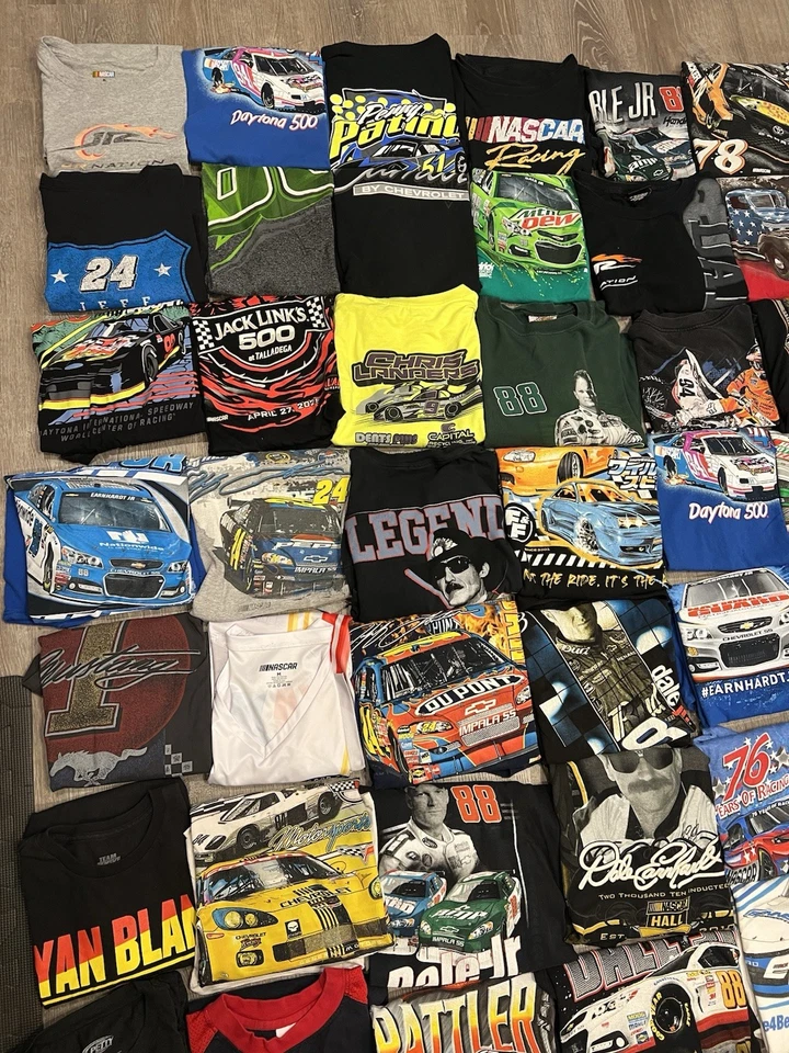 Lote de 90 camisetas NASCAR Racing Dale Earnhardt, Jeff Gordon, modernas Y2K Foto 2 de 4