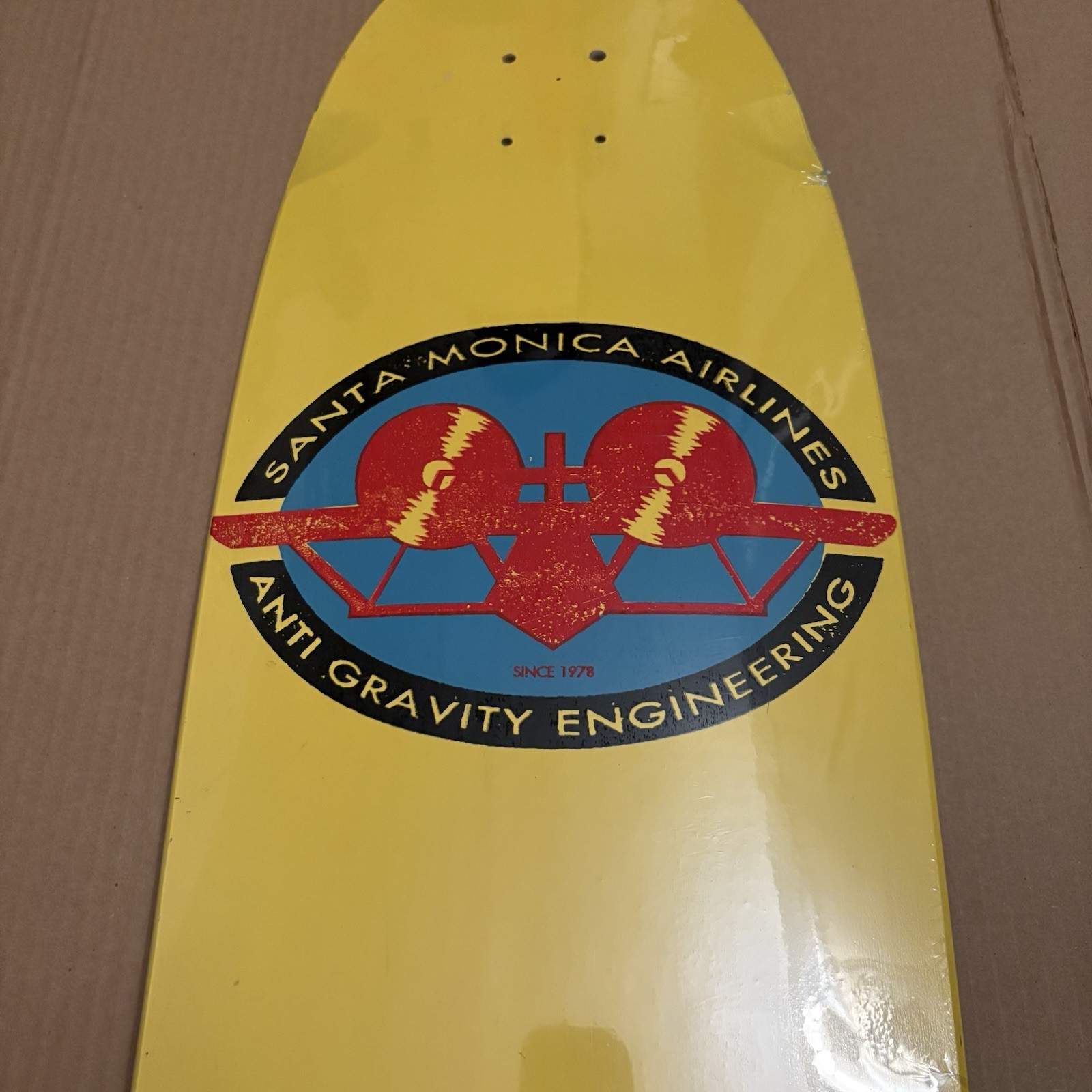 RARE Santa Monica Airlines Skateboard Dogtown Zboyz Yellow Deck 10.25” x 31.75”