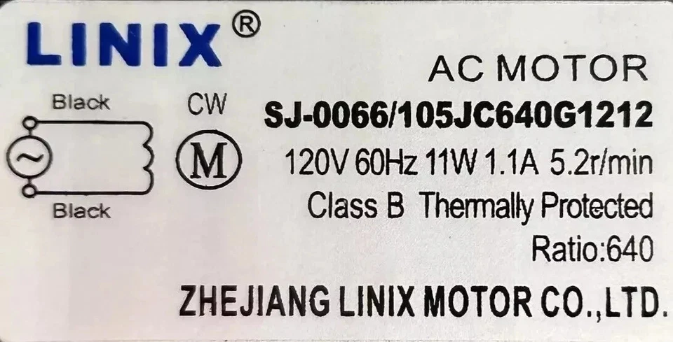 Ventilador condensador motor de CA original OEM GE Profile Opal 2.0 LINIX SJ-0066 Foto 4 de 4