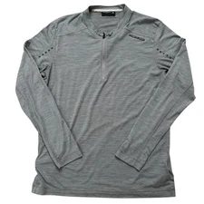 Adidas Porsche Design Sport Shirt Mens XL 1/4 Zip Pullover Lightweight Wool Gray