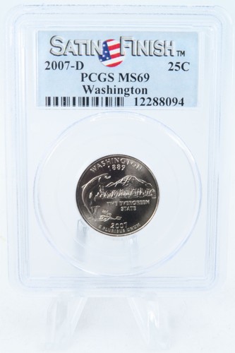 2007-D PCGS SP69 Washington Satin Finish State Quarter 25C - Picture 1 of 2