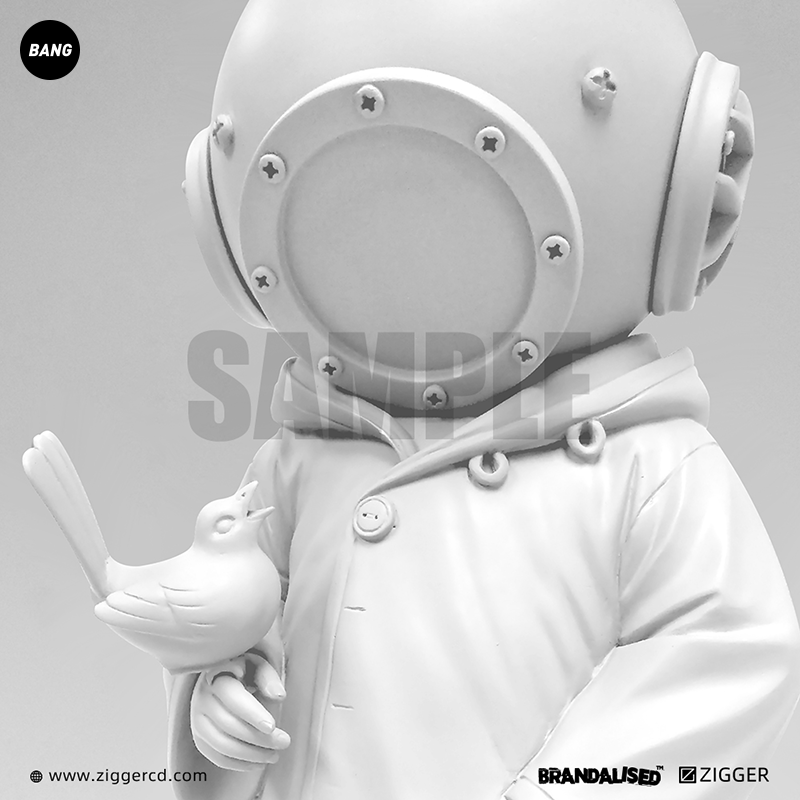 ZIGGER BRANDALISED BANKSY DEEP SEA DIVER LIMITED RESIN FIGURE 12in