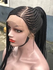 braided wig.ponytail Curly Wig Made On A Full Lace Wig..color 1. Ready To Ship.