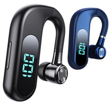 Bluetooth Earphone Single Ear Hook Stereo Headset Handsfree Sports Earpiece Mic