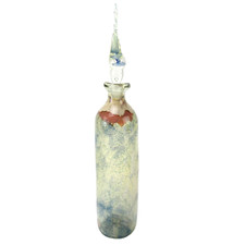 Vera Walther Design Glas Karaffe mit Einschmelzungen signiert Art Glass Carafe