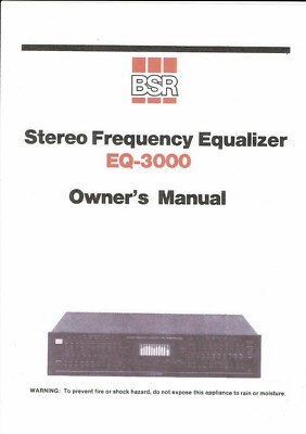 BSR Bedienungsanleitung für EQ - 3000 englisch  Copy