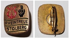 Emaillierte Brosche Rheintreue Stolberg / Musik & Gesang