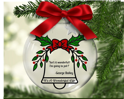 Isn't It Wonderful? I'm Going To Jail! -  Floating Glass Ornament