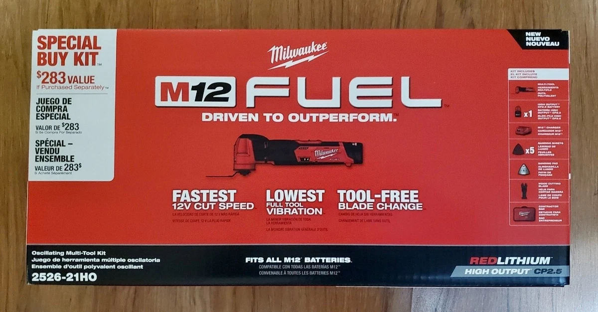 Milwaukee M12 FUEL Oscillating Multi Tool Kit 2526 21 HO BRAND NEW