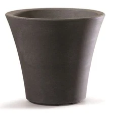 Garden Elements In/Outdoor Pamploma Plastic Round Planter, Cappuccino, 12"