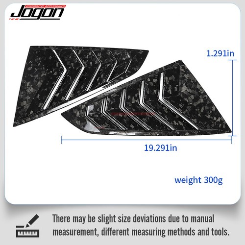 Forged Carbon Window Louvers Rear Vent Cover For Ford Mustang S650 GT 2024 2025 - Picture 4 of 11
