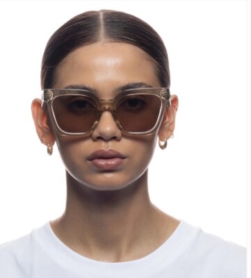 Le Specs Star Glow Sunglasses Mirrored Lenses Stone