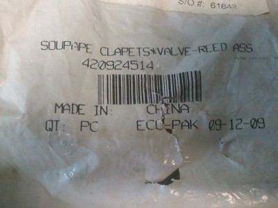 96-17 OEM Ski Doo Reed Valve Assembly # 420924514 MXZ GSX GTX