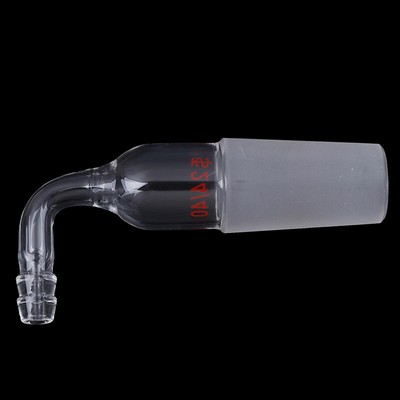 24/40,glass adapter cone to rubber tube,right angle connection,hose inlet  .sh