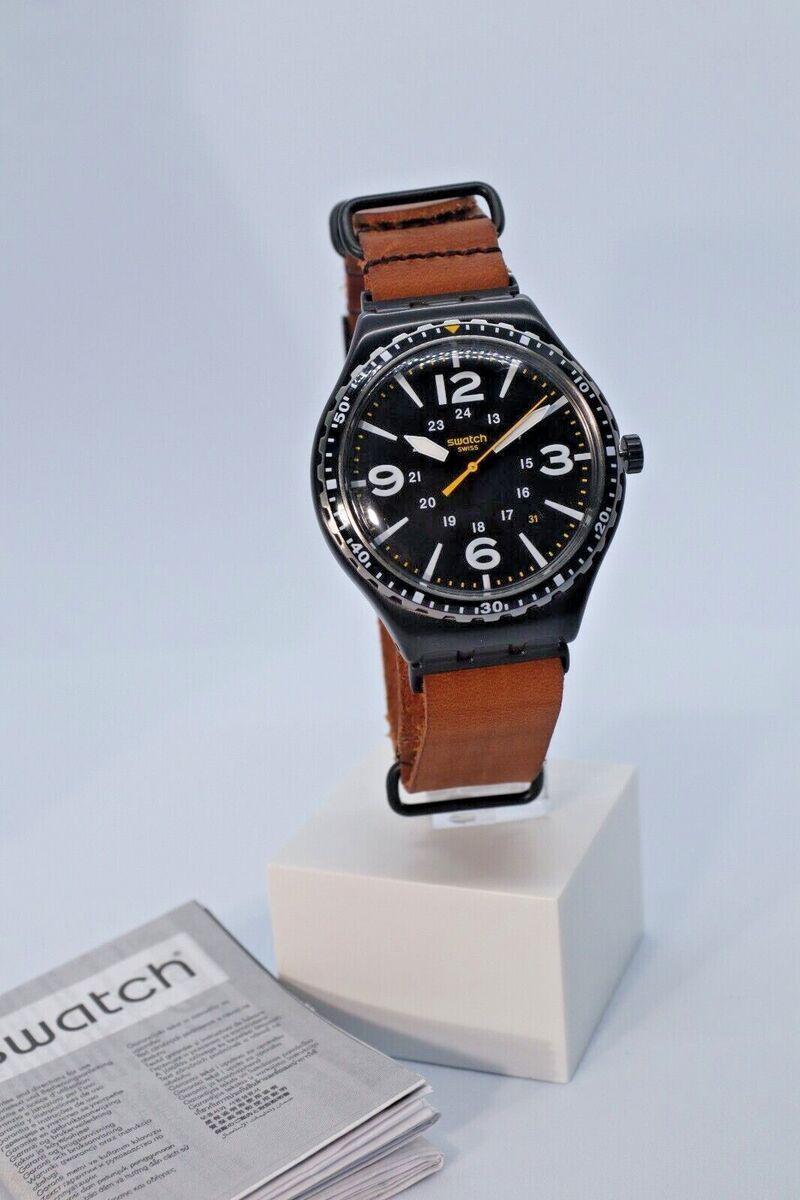 Swatch Irony SPECIAL UNIT Stainless Steel Brown Leather Swatch Irony SPECIAL UNIT Stainless Steel Brown Leather