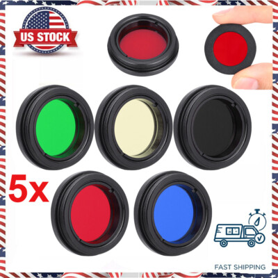 1.25''/31.7mm Telescope Eyepiece Lens Color Filter For Moon Nebula Planet Sun 5X