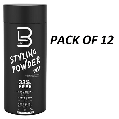 L3VEL3 Styling Powder Dust /Texturizing/Matte Look/Hold Level 3 - PACK OF 12