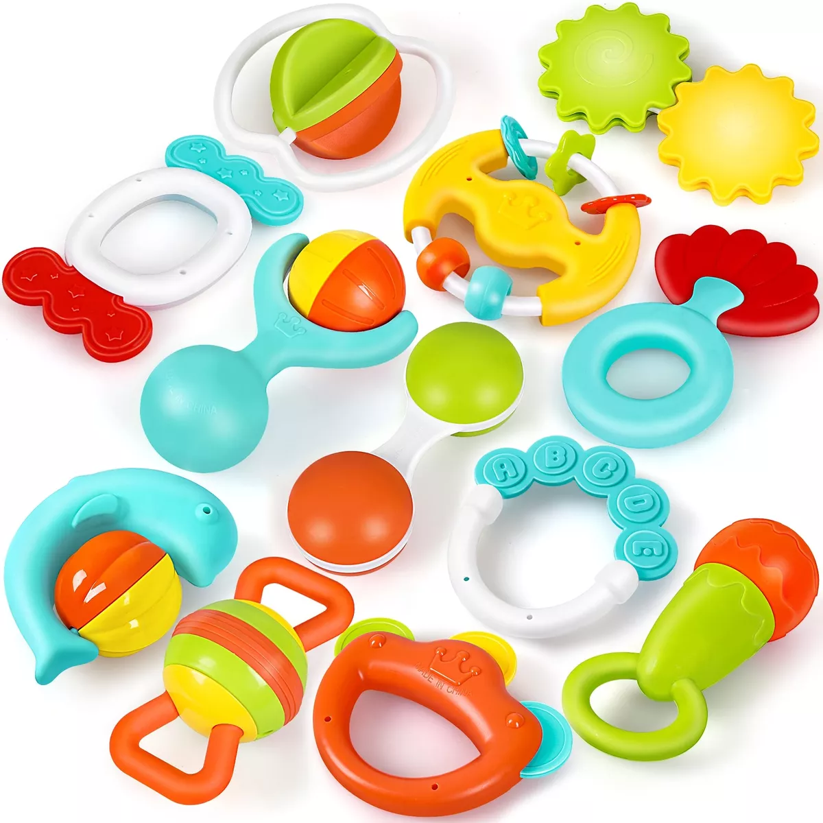 ME.FAN Baby Teething Toys 2 Pack Silicone Baby Teether Toy for