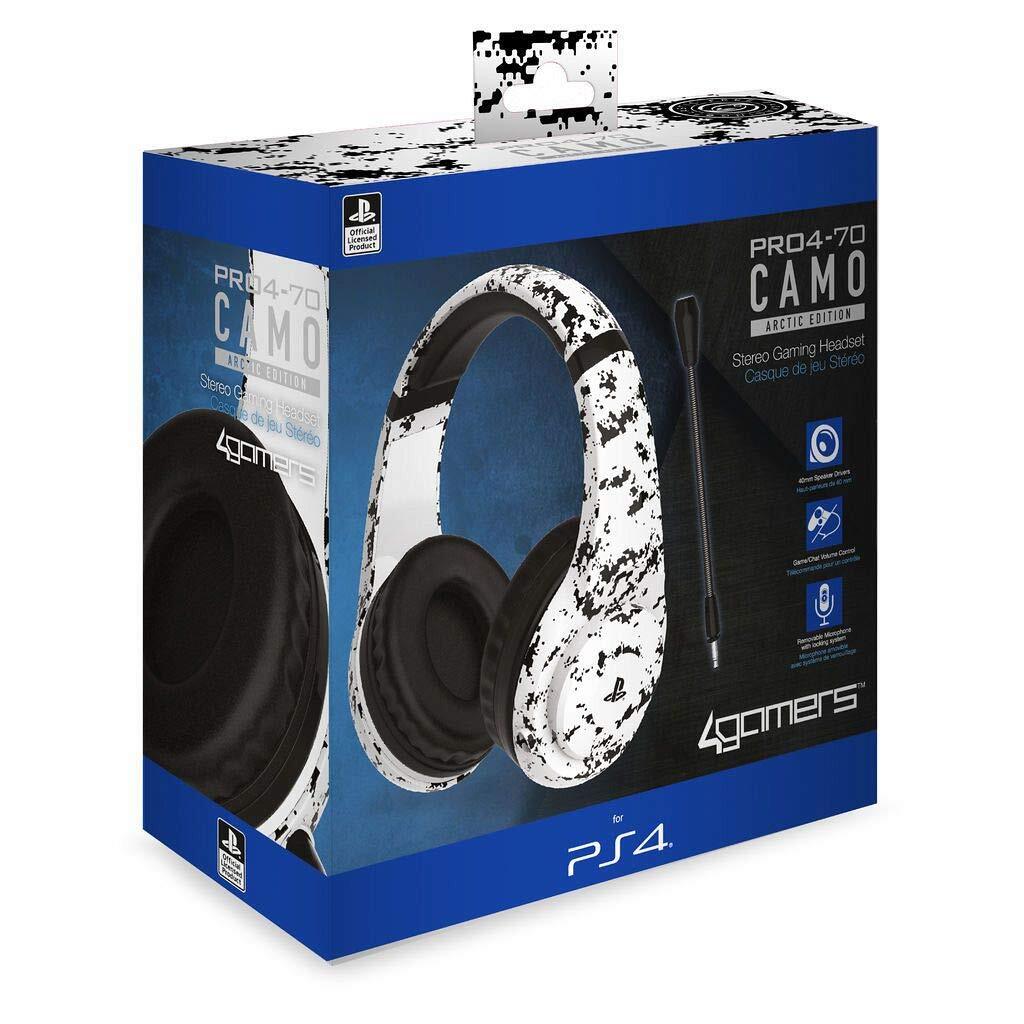 Ps4 4Gamers Pro4-70 Stereo Gaming Headset - Arctic Camo (Ps4) NUOVO
