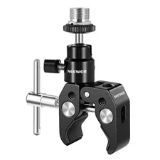 NEEWER Crab Clamp Articulated Mini Ball Head with Super Clamp Mic Mount