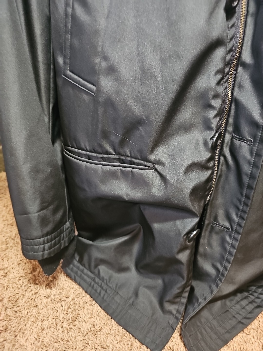 Structure Overcoat Polyester Jacket Men's Medium - image 6