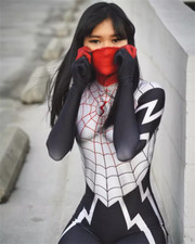 Spiderman Cindy Moon Mujeres/Niños Mono Body Zentai Juegos con disfraces Disfraz Traje