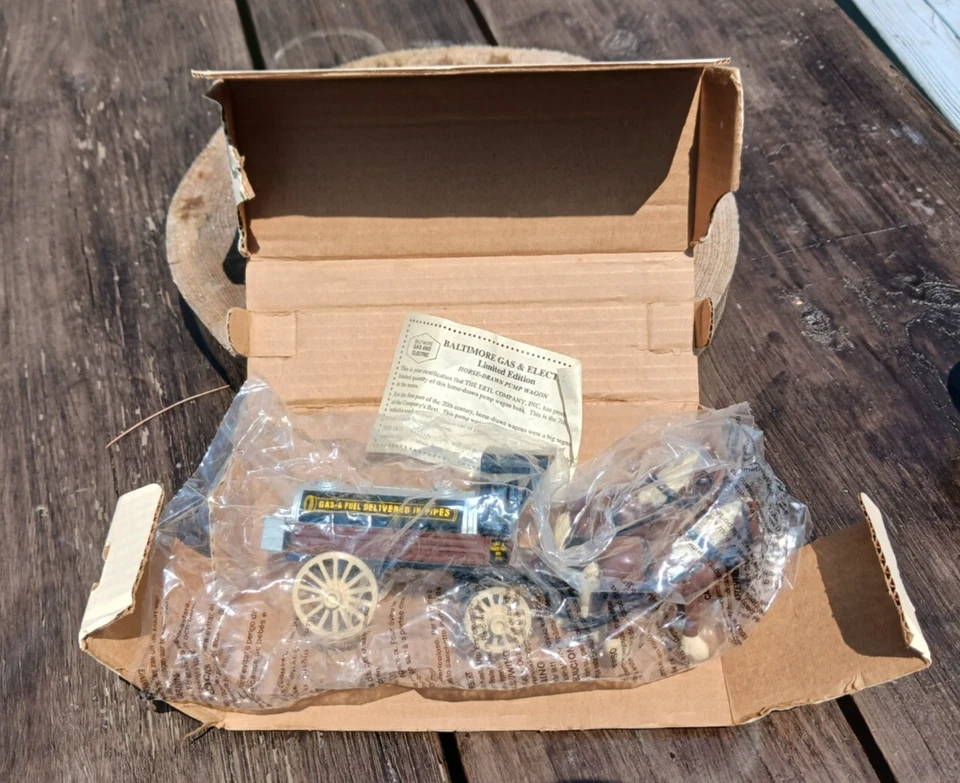 Ertl Baltimore Gas & Electric Co. Banco cisterna Horse and Wagon 1990 diecast 9566 Foto 4 de 4