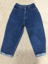 Vintage Route 66 Ultra High Waisted Relaxed Fit Crop Jeans 27X20 Rise 12 inches