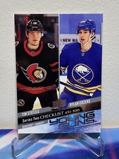 2020-21 UD Series 2 TIM STUTZLE DYLAN COZENS #500 YOUNG GUNS CHECKLIST ROOKIE