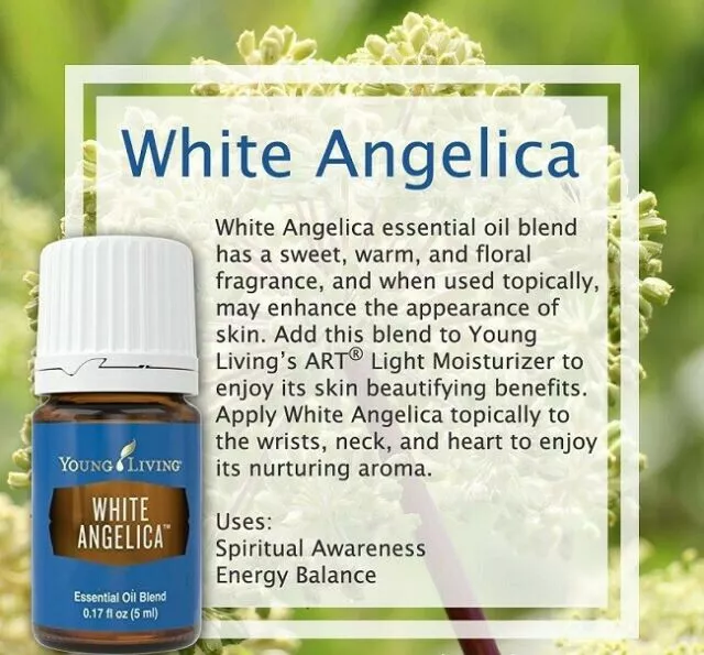 White Angelica 5ml Young Living Essential Oils Blend Protect Negative Energy New