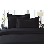 Elegant Comfort Black Silky Soft Wrinkle Free 3 Piece Duvet Cover Set King/ Cali