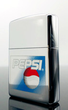 Zippo Feuerzeug Pepsi Cola Logo Softdrink Merch / Werbezippo von XIV 1998