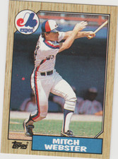 1987 TOPPS MITCH WEBSTER #442