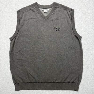 Cutter Buck Vest Mens Extra Large Gray Torrey Pines Golf Pullover Sweater  XL