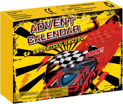  Countdown 24 days Advent Calendar kids Racing Car Christmas Advent gift